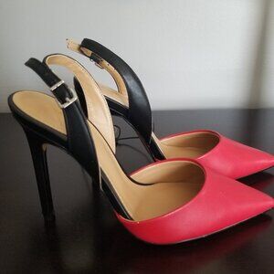 Sexy Express heels red and black size 7